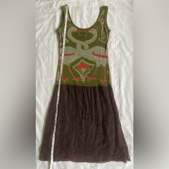 Custo Barcelona Green and Brown Sundress - Picture 4 of 8